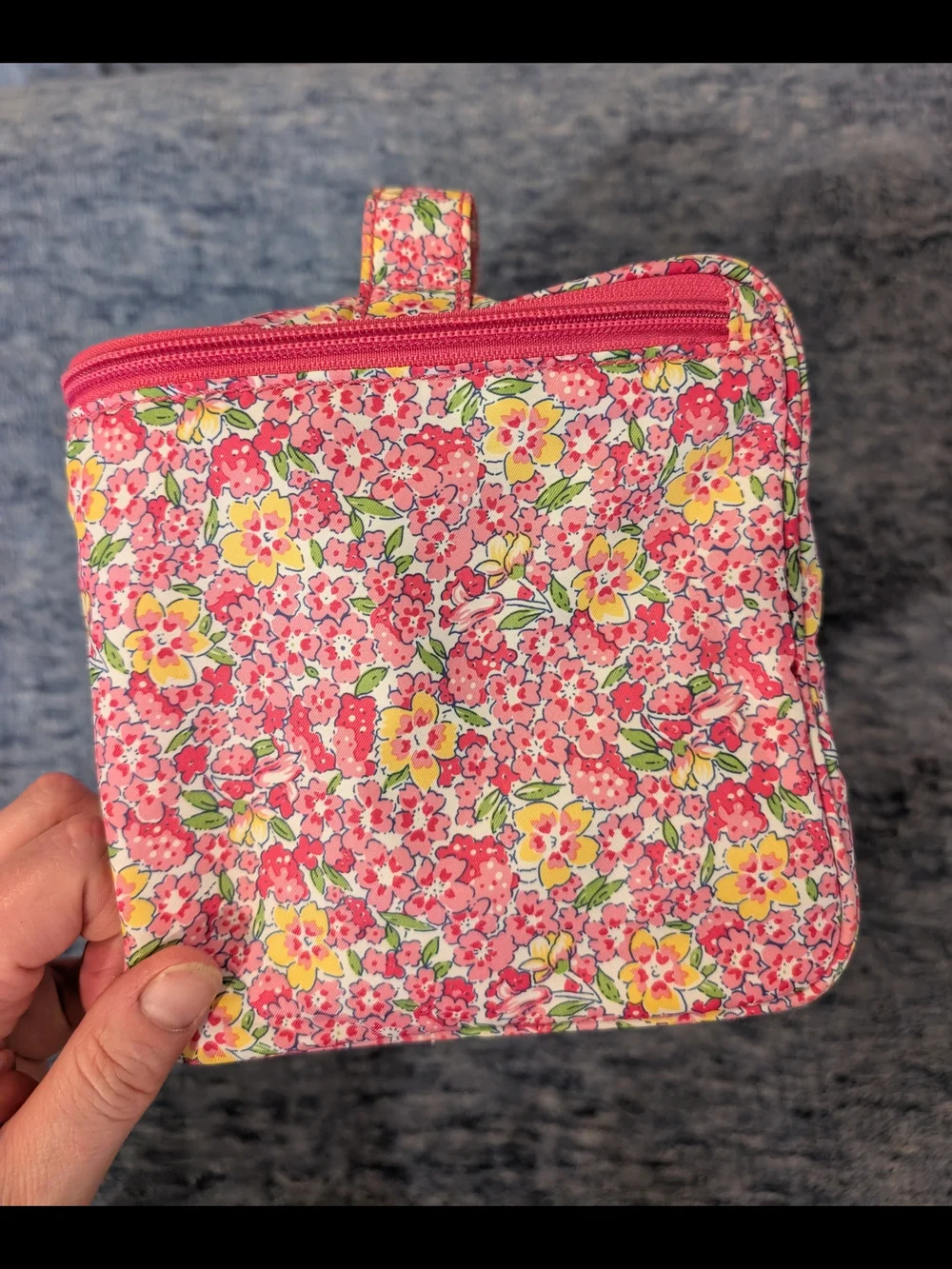 Lauren Ralph Lauren Pink Floral Zip Cosmetic Case